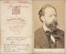 Hans Ritter von Hopfen, German writer CDV vintage albumen business card, picture