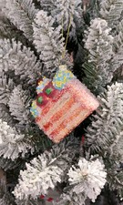 Christmas Glass Ornament - Cake Slice by Wizardi F07M3-6 HB-SY25040 picture