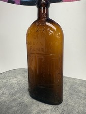 Antique Warner’s Safe Kidney & Liver Remedy Bottle – Amber Glass Rochester NY picture