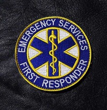 EMERGENCY FIRST RESPONDER  MEDIC EMS FIRE FIGHTER EMT IRON ON PATCH BY MILTACUSA picture