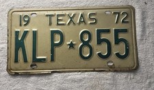 1972 Texas License Plates  Garage Decor / Collectible  picture