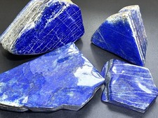 Large Blue Lapis Lazuli Freeform Polished Slab Boulders Gemstone Decor picture