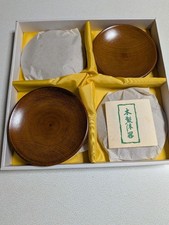 Luxury Wooden Lacquerware Dessert Plate Set of 5 – Natural Grain, High-Grade picture