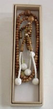 SGI Prayer Beads Boxwood 12-Inch Nichiren Buddhist Juzu Japan Paulownia Box picture