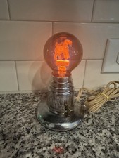 Vintage Aerolux Airedale Terrier Neon Glow Light Bulb Chrome Lamp Base WORKS picture
