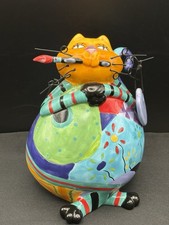 Catitudes Ceramic Figurine by Joyce Shelton Multicolor Kitty Cat Whiskers picture
