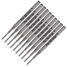 10 Ballpoint Smooth Flow Refills for MONTBLANC PEN - BLACK Medium picture