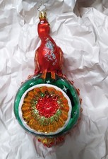 Christopher Radko 2006 'In Living Color' RED Peacock #1012677 VGC Hard to Find picture