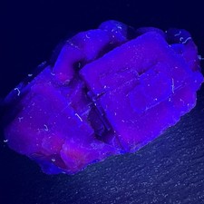 Natural Cubic Phantom Fluorite Cluster Fluorescent Red Raw Mineral Specimen picture