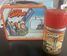 Vintage STEVE CANYON Lunchbox & Thermos - USAF - NORAD Jets (1959) Awesome picture