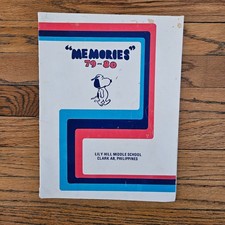 VINTAGE 1979 & 1980 CLARK AIR BASE PHILIPPINES MIDDLE SCHOOL YEARBOOK & LETTER picture