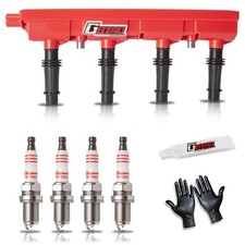 GBTAD Upgraded Ignition Coil Pack and 4x Iridium Spark Plug for 1.4L 1.8L L4...  picture