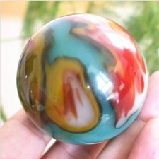Asian Quartz Rainbowstone Jade Agate Crystal Healing Ball Sphere 50MM picture