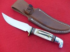 Western USA 1988 H40 genuine stag mint fixed blade full tang mint knife picture