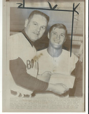 1968 Press Photo Championship Manager Dick Williams Carl Yastrzemski TED KENNEDY picture