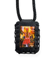 Orisha Chango Macho Shango Black Scapular Necklace Escapulario Negro Santeria picture
