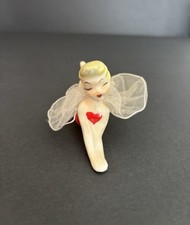 Vintage Wales Japan Mesh Wing Pixie Fairy Tinker Bell Style Miniature Figurine picture