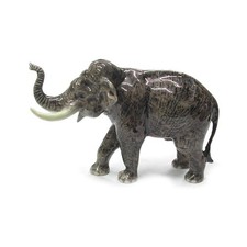 Northern Rose Elephant - Asian Bull Elephant - Miniature Porcelain Figurine picture