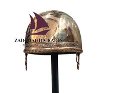 ZAIN Bronze Roman Coolus Helmet Ancient Legionary Armor Replica LARP Halloween picture