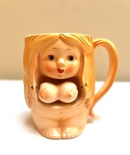 Vintage 70s Betty BOUNCING BOOB Mug SPENCER GIFTS Nude RISQUE LADY Ceramic Cup picture