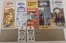 Vintage Knott’s Berry Farm Brochure Map Ticket Lot 1970s Rides Aplenty 1972 1977 picture