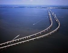 Photo:Chesapeake Bay Bridge Maryland 1980s Aerial View Chesapeake Bay picture