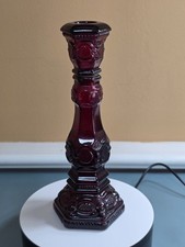 AVON CAPE COD RUBY RED CANDLESTICK 8 3/4