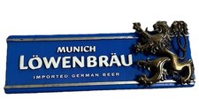 VTG Lowenbrau Imported German Beer Munich Raised Plastic Hang/Stand Sign picture