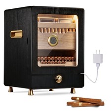 Electric Cigar Humidor Cabinet Cooler Cooling Cedar Wood Shelves 150 Counts picture