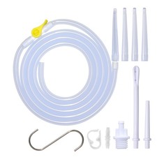 Enema Kit Replacement Part - 6.6ft Silicone Hose With 6 Tips, Clear picture