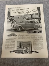 Vintage 1935 Chrysler Airflow Sedan Advertisement  picture