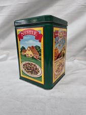 Vintage Nestle Toll House Limited Edition Green Metal Tin Cookies Party Mix picture