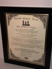 ARMY - 'THE SOLDIER'S CREED' PRINT / w/Free Custom Printing picture