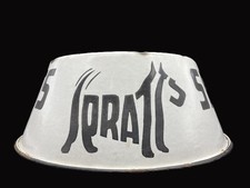 RARE 1920’S SPRATT’S ENAMEL ADVERTISING DOG BOWL W/ THE TERRIER LOGO ON 2 Sides picture