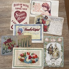 Antique Valentine Postcards Postmarked 1907/9 Lovely Condition picture