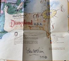 DISNEYLAND 45th WALL MAP 2000 Poster Signed SAM McKIM Mint picture