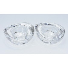 NAMBE Art Glass Crystal Twist Votive Candle Holder Set #5131 picture