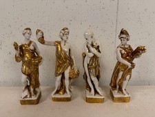 Vintage Italian Ceramic Porcelain Set of 4 Four Seasons Figurines picture