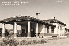 REPRINT RPPC Soutbern Pacific Station Atascadero, Calif Railroad Depot E190 picture