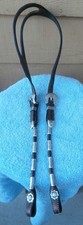 Vintage McPherson Shaped Ear Headstall with Sterling Silver Buckles Ferrules  picture