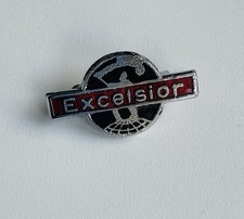 Excelsior Motorcycles Bike Vintage Enamel Pin Badge Brooch picture