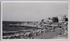 Alexandria Egypt Beach & Boardwalk Scene, Mediterranean Coast, 1934 BW Photo picture