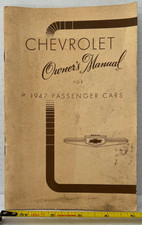 1947 Chevrolet Passenger Car Owner's Manual Stylemaster Fleetmaster & Fleetline picture