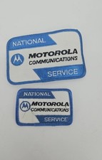 VTG MOTOROLA COMMUNICATIONS NATIONAL SERVICE 6”& 4.5”EMBROIDERED Patches picture