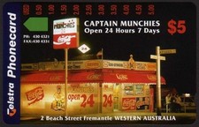 ⭕1995 | Australia Telstra Captain Munchies C953812 | $5 phonecard UNUSED⭕ picture