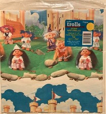 1992 Lot of 3 Different Packages of Licensed Troll Wrapping Paper-New Old Stock picture