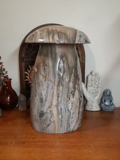 MASSIVE Rare 18.2  lb Carved Ocean Stone Jasper Crystal Mushroom picture