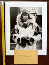 Richard Byrd Striking Vintage 3x5 card signed Artic Explorer/Medal of Honor COA picture