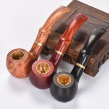 Handmade Durable Solid Wood Smoking Pipe Tobacco Cigarettes Cigars Pipes picture