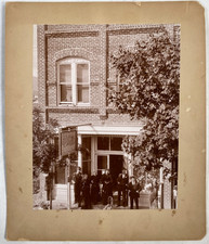 1900s MEDFORD MAIL NEWSPAPER EMPLOYEES - OREGON antique 10x12 mounted photograph picture